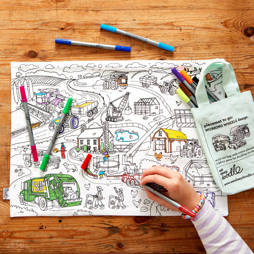 Kibakids - cars, trucks & tractors colour in bundle